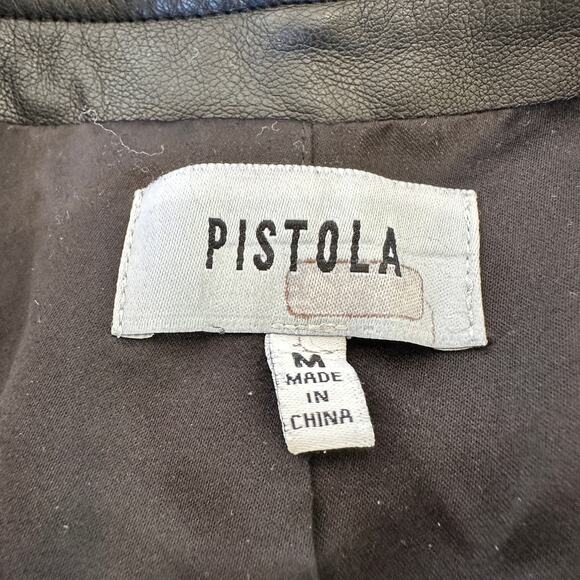 Pistola Black Faux Leather Vest Medium Menswear Dark Academia Whimsigoth $128 - Picture 9 of 10